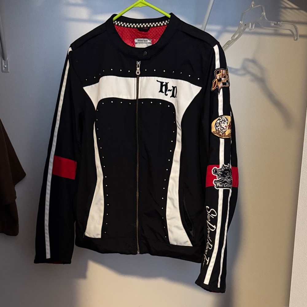 Street racer style Harley-Davidson Red and Black MotorClothes
